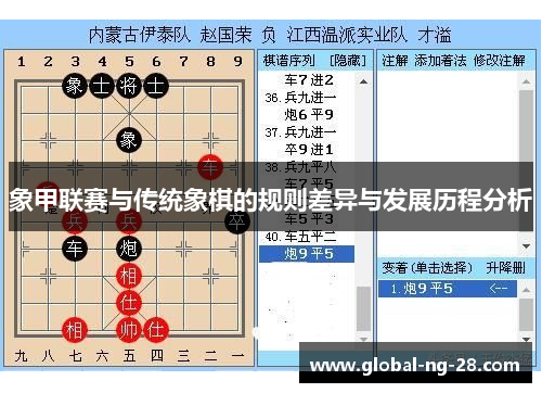 象甲联赛与传统象棋的规则差异与发展历程分析